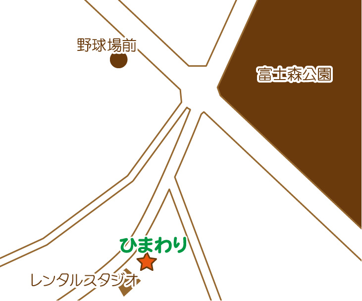 ひまわりの家までの地図