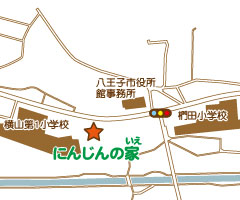にんじんの家までの地図